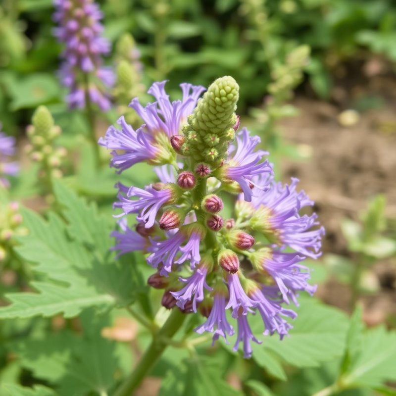Agnus Castus plant with purple flowers